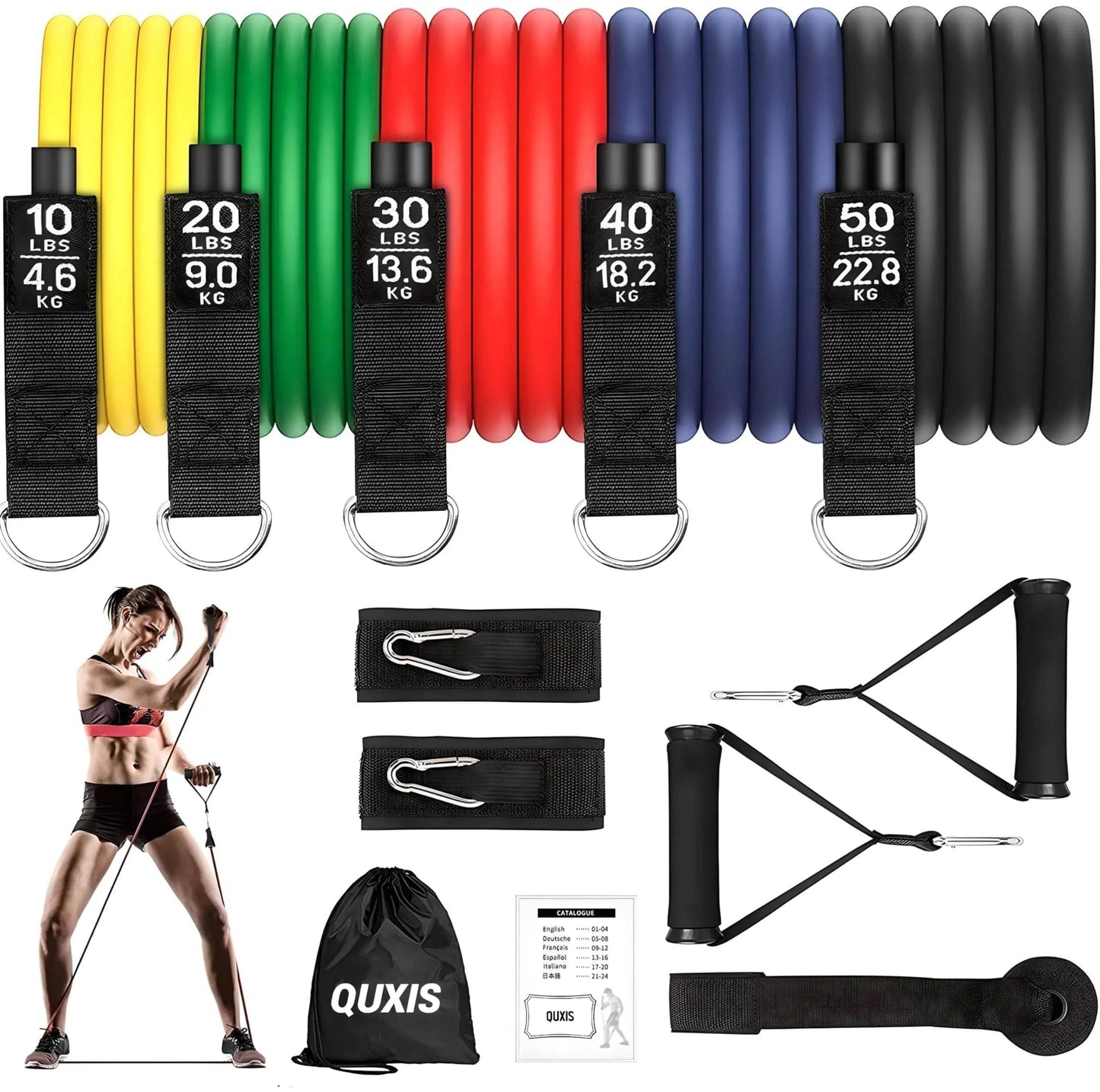 Resistance Bands Set for Home Workout COMPLETE SET - Liveonease