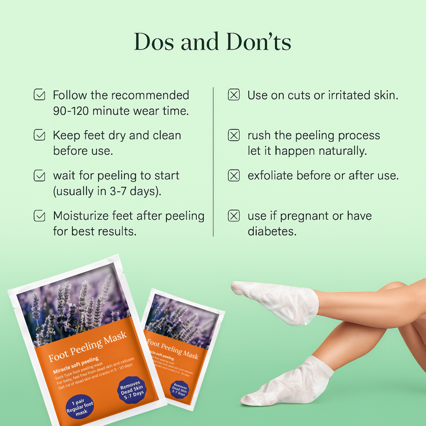 Exfoliating Foot Mask Hydrating Sock Pedicure