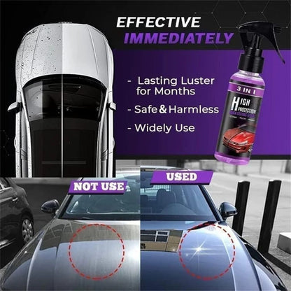 3 in 1 High Protection Quick Car Ceramic Coating Spray (Pack of 3)