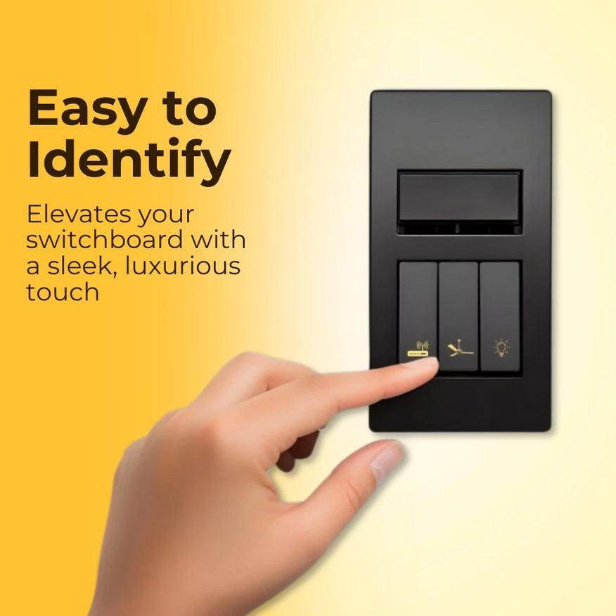 3D Premium Gold Switch Stickers