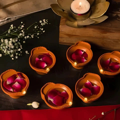 LED Light Water Sensor Diyas Plastic with, Ambient Lights, (Pack of 6/12/24)