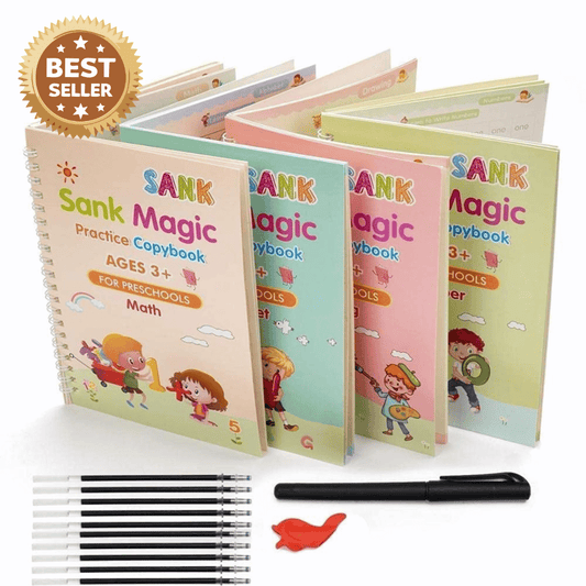 Magic Practice Book (4 BOOK + 10 REFILL + 1 Pen + 1 Grip)