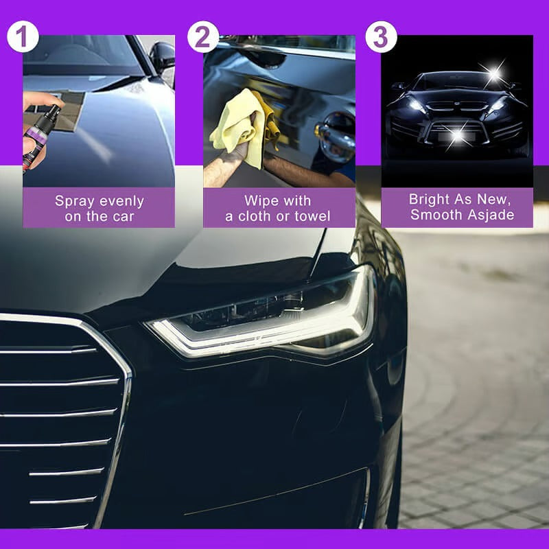 3 in 1 High Protection Quick Car Ceramic Coating Spray (Pack of 3)