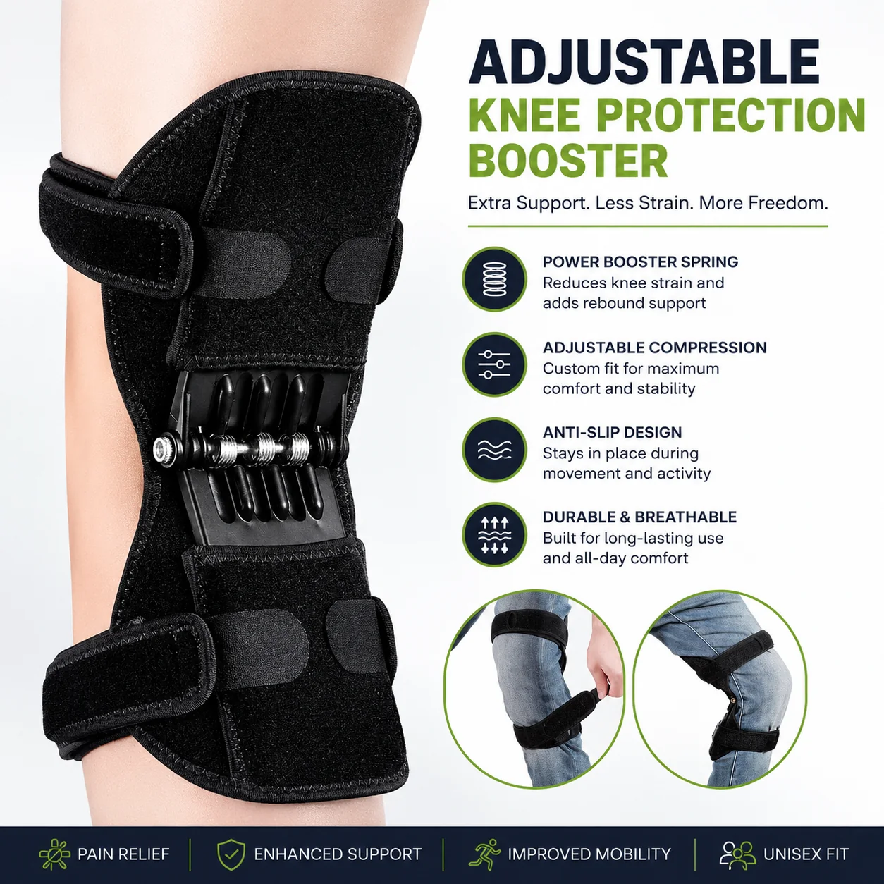 Adjustable Knee Protection Booster