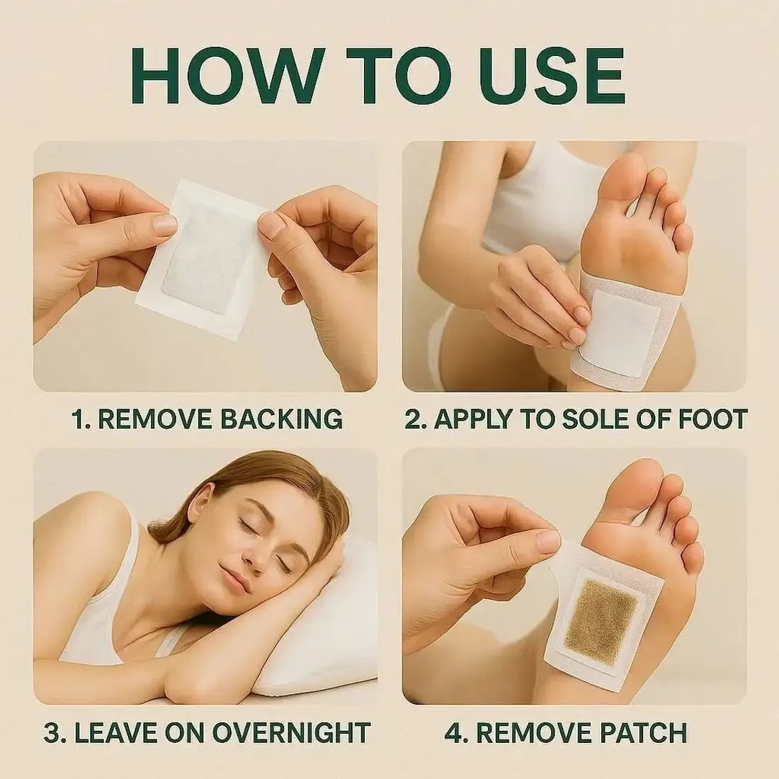 Detox Patches Pads for Body Stress Relief (Set of 10)