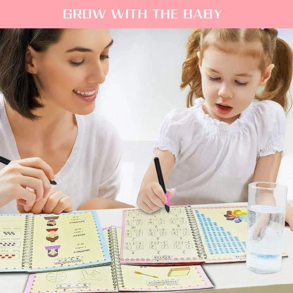 Magic Practice Book (4 BOOK + 10 REFILL + 1 Pen + 1 Grip)