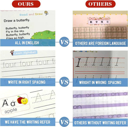 Magic Practice Book (4 BOOK + 10 REFILL + 1 Pen + 1 Grip)