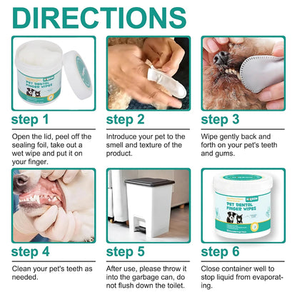 Pet Dental Finger Wipes